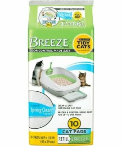 Purina Tidy Cats Cat Pads, Breeze Spring Clean Fragranced Refill Pack, 10 ct. Pouch - Litter Boxes & Accessories
