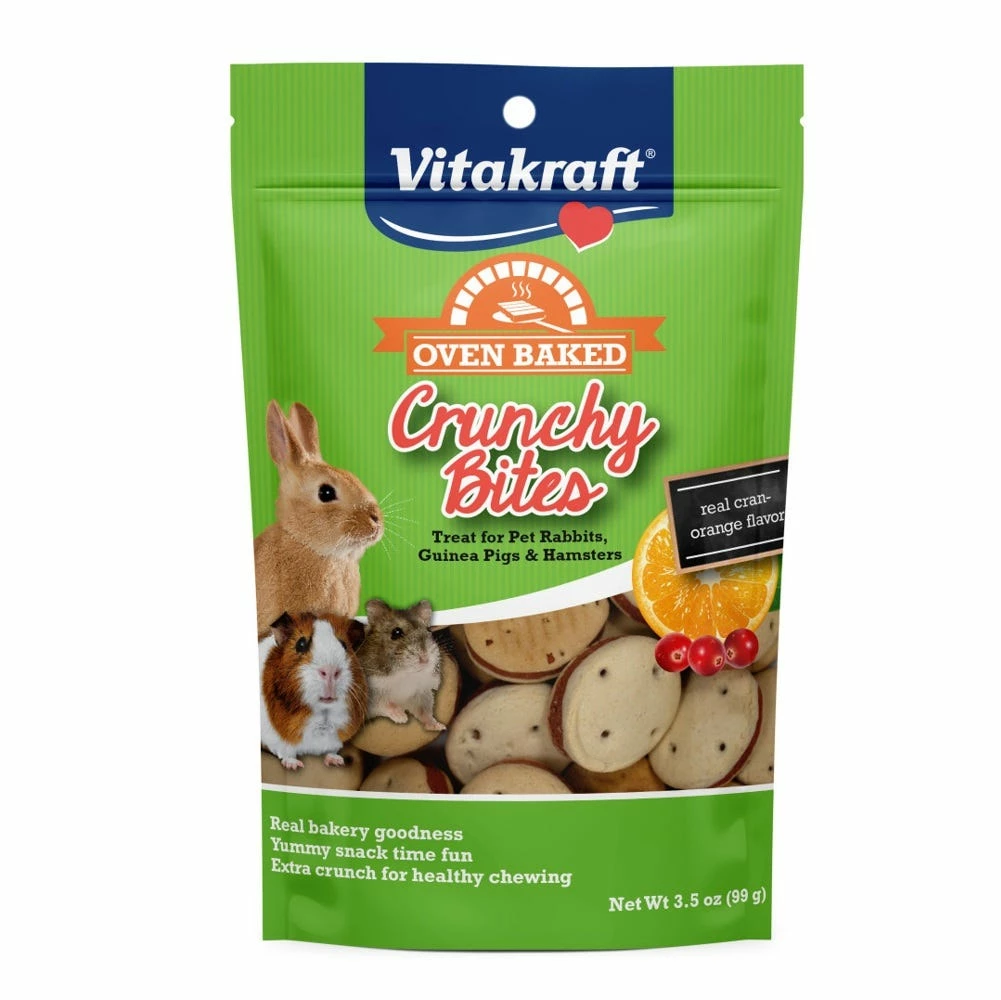 Vitakraft® Oven Baked Crunchy Bites Cran-Orange Flavor Cookies for Small Animals - 34759 - Small Animal Feed & Treats 3 Vitakraft® Oven Baked Crunchy Bites Cran-Orange Flavor Cookies for Small Animals - 34759 - Small Animal Feed & Treats