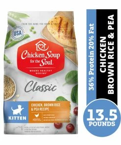 Chicken Soup for the Soul - Chicken, Brown Rice & Pea Recipe Dry Kitten Food, 13.5 lb. Bag - Dry Cat Food
