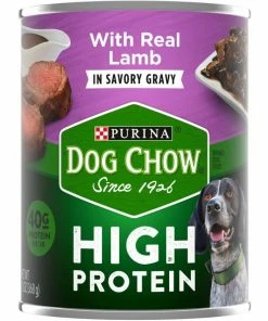 Purina Dog Chow High Protein Lamb in Savory Gravy Adult Wet Dog Food, 13 oz. Can