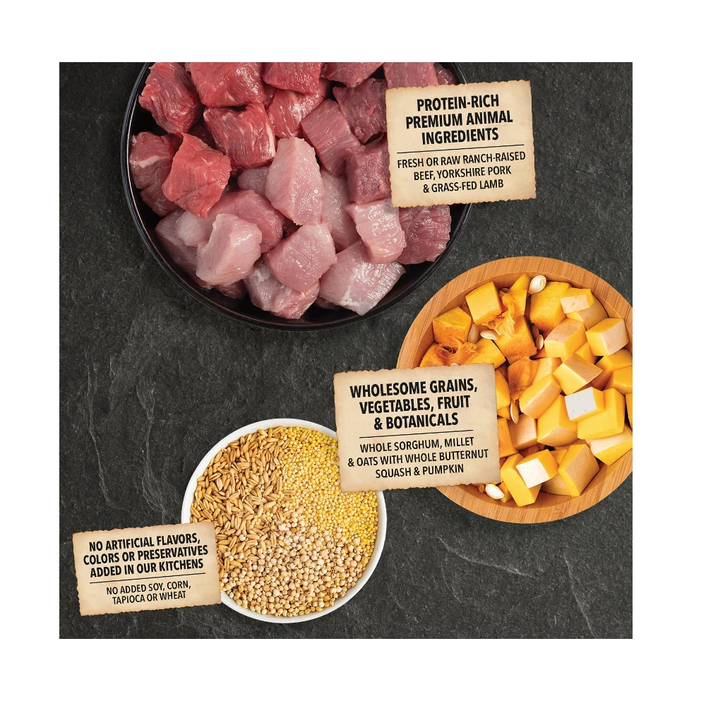 Acana Wholesome Grains + Red Meat Recipe Adult Dry Dog Food, 4 lb. Bag 4 Acana Wholesome Grains + Red Meat Recipe Adult Dry Dog Food, 4 lb. Bag - Image 2