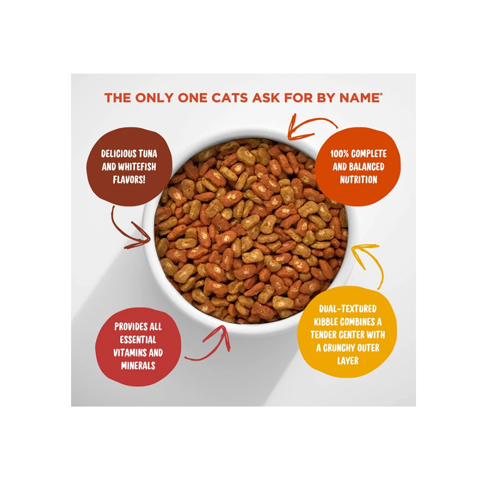 Meow Mix Tender Centers, Tuna & Whitefish Dry Cat Food, 3 lb. Bag 4 Meow Mix Tender Centers, Tuna & Whitefish Dry Cat Food, 3 lb. Bag - Image 2