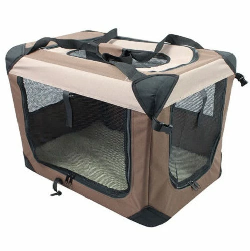 Iconic Pet Multipurpose Pet Soft Crate with Fleece Mat - Coffee/Khaki 5159 - Dog Houses & Kennels 3 Iconic Pet Multipurpose Pet Soft Crate with Fleece Mat - Coffee/Khaki 5159 - Dog Houses & Kennels