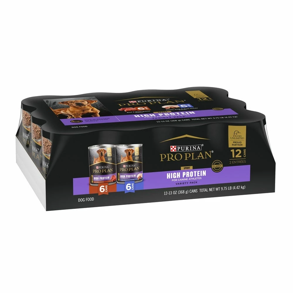 NESTLE PURINA PETCARE CO Purina Pro Plan Sport High Protein Wet Dog Food Variety Pack, (12) 13 oz. Cans 3 NESTLE PURINA PETCARE CO Purina Pro Plan Sport High Protein Wet Dog Food Variety Pack, (12) 13 oz. Cans