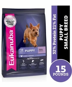 Eukanuba Puppy Small Breed Chicken Formula Dry Dog Food, 15 lb. Bag
