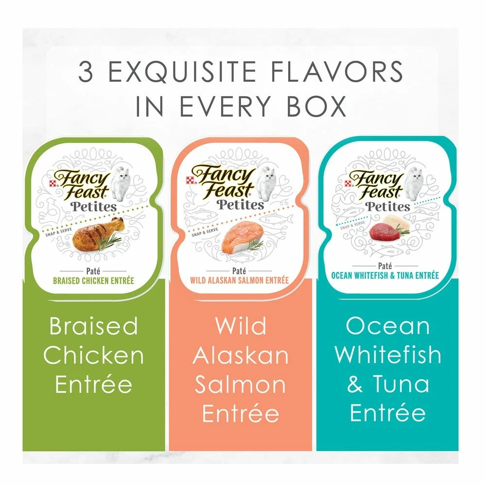 Purina Fancy Feast Gourmet Wet Cat Food Variety Pack, Petites Pate Collection, (24) 2.8 Tubs 11 Purina Fancy Feast Gourmet Wet Cat Food Variety Pack, Petites Pate Collection, (24) 2.8 Tubs - Image 9