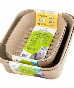Kitty Sift Disposable Sifting Litter Box Kit: 1 Litter Box + 3 Sifting Liners, Size Large - KSR1LB3SLL1-PS - Litter Boxes & Accessories