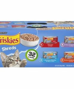 Purina Friskies Gravy Wet Cat Food Variety Pack, Savory Shreds (32) 5.5 oz. Cans