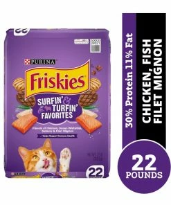 Purina Friskies Surfin' & Turfin' Favorites Adult Dry Cat Food, 22 lb. Bag