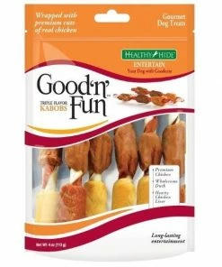 Healthy Hide Good 'n' Fun Triple Flavor Kabobs Rawhide Dog Chews, 24 oz. (36 Treats) - Dog Treats