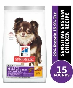 Hill's Science Diet Sensitive Stomach & Skin Small & Mini Adult Chicken Recipe Dry Dog Food, 15 lb. Bag