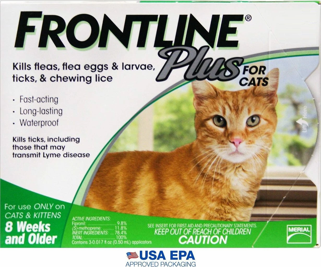 Frontline Plus Cat Flea and Tick Control for Cats, 3 Doses - 710035050003 - Vitamins & Supplements 3 Frontline Plus Cat Flea and Tick Control for Cats, 3 Doses - 710035050003 - Vitamins & Supplements