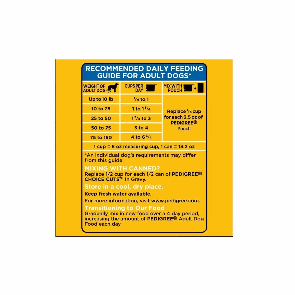 Pedigree® Complete Nutrition Grilled Steak & Vegetable Flavor Adult Dry Dog Food, 50 lb. Bag 7 Pedigree® Complete Nutrition Grilled Steak & Vegetable Flavor Adult Dry Dog Food, 50 lb. Bag - Image 5