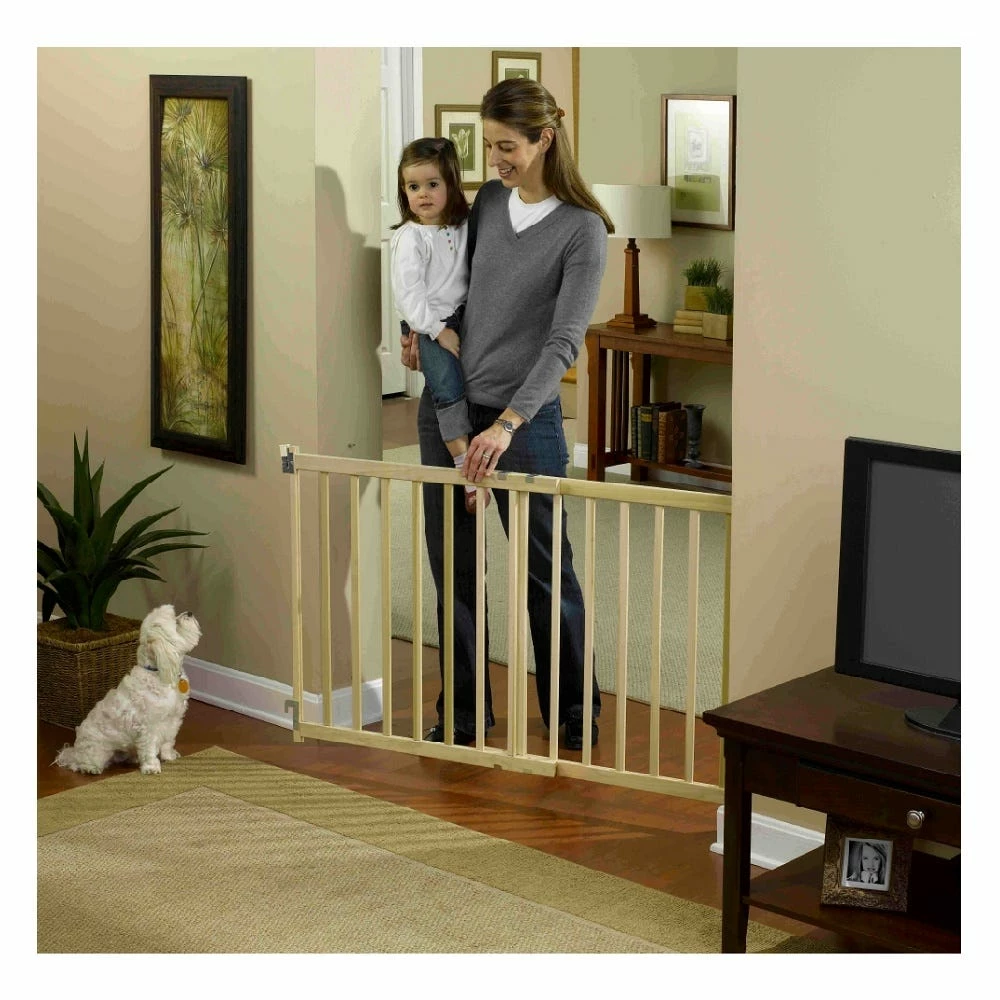 Gateway Manufacturing GMI Gates USA Made Tall/X-Wide Wood Slat Gate - GRD1348010 - Dog Crates, Carriers & Containment 3 Gateway Manufacturing GMI Gates USA Made Tall/X-Wide Wood Slat Gate - GRD1348010 - Dog Crates, Carriers & Containment