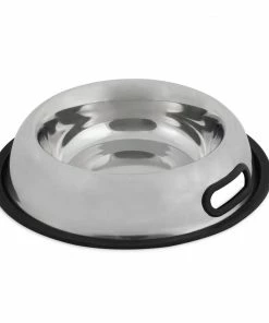 Petmate® Double Grip Stainless Steel Bowls, 4 Cup Capacity - 34158 - Cat Bowls & Feeders