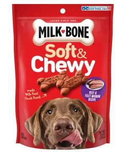 Milk-Bone Soft, Beef & Filet Mignon Recipe With Chuck Roast, 5.6 oz. Bag - Dog Treats
