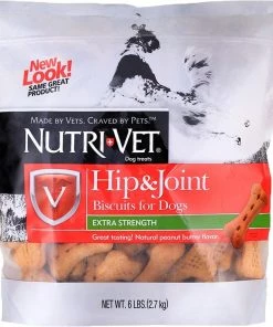 Nutri-Vet Extra Strength Hip & Joint Peanut Butter Dog Biscuits, 6 lb. Bag - Dog Treats