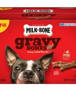 Milk-Bone GravyBones Dog Biscuits, Small Dog Treats, 7 lb. Box