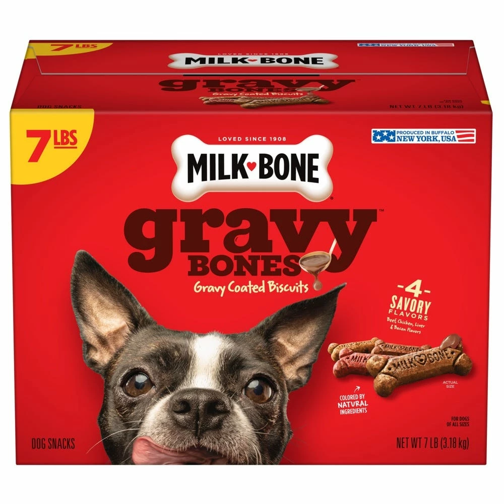 Milk-Bone GravyBones Dog Biscuits, Small Dog Treats, 7 lb. Box 3 Milk-Bone GravyBones Dog Biscuits, Small Dog Treats, 7 lb. Box