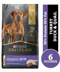 NESTLE PURINA PETCARE CO Purina Pro Plan Sport Performance 30/20 Turkey, Duck & Quail Formula Dry Dog Food, 6 lb. Bag