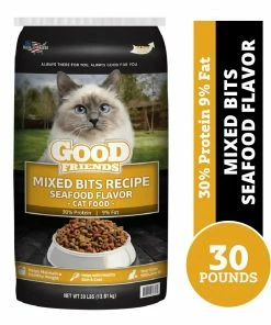 Good Friends Mixed Bits Recipe Seafood Flavor All Ages Dry Cat Food, 30 lb. Bag