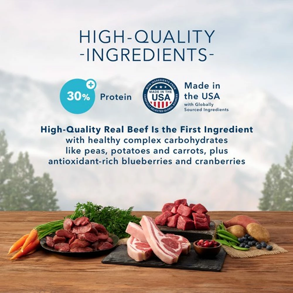 Blue Buffalo Wilderness Rocky Mountain Recipe with Red Meat Adult Grain-Free Dry Dog Food, 22 lb. Bag 4 Blue Buffalo Wilderness Rocky Mountain Recipe with Red Meat Adult Grain-Free Dry Dog Food, 22 lb. Bag - Image 2