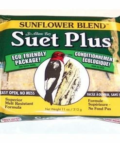 Suet Plus St Albans Bay Sunflower Blend Bird Suet Cake - 221 - Bird Seed & Food