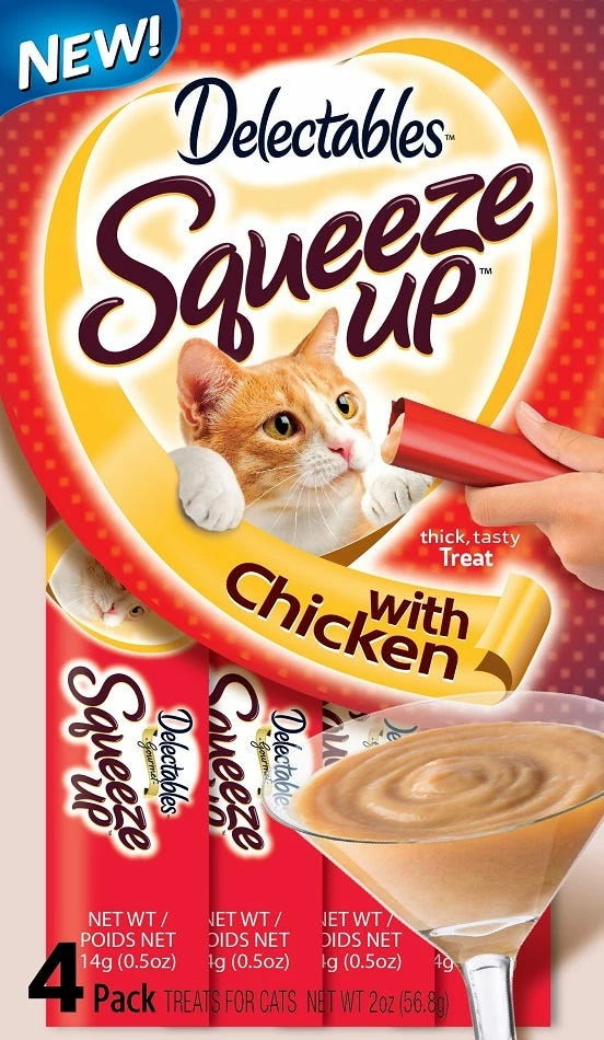 Hartz Delectable Squeeze up Treat, Chicken Flavor - 4 Pack - Cat Treats 3 Hartz Delectable Squeeze up Treat, Chicken Flavor - 4 Pack - Cat Treats