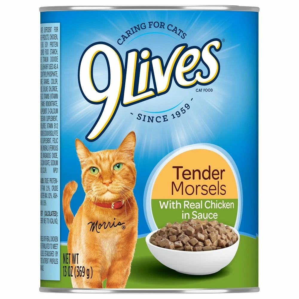 9Lives® Tender Morsels with Real Chicken in Sauce, 13 oz. Can - Wet Cat Food 3 9Lives® Tender Morsels with Real Chicken in Sauce, 13 oz. Can - Wet Cat Food