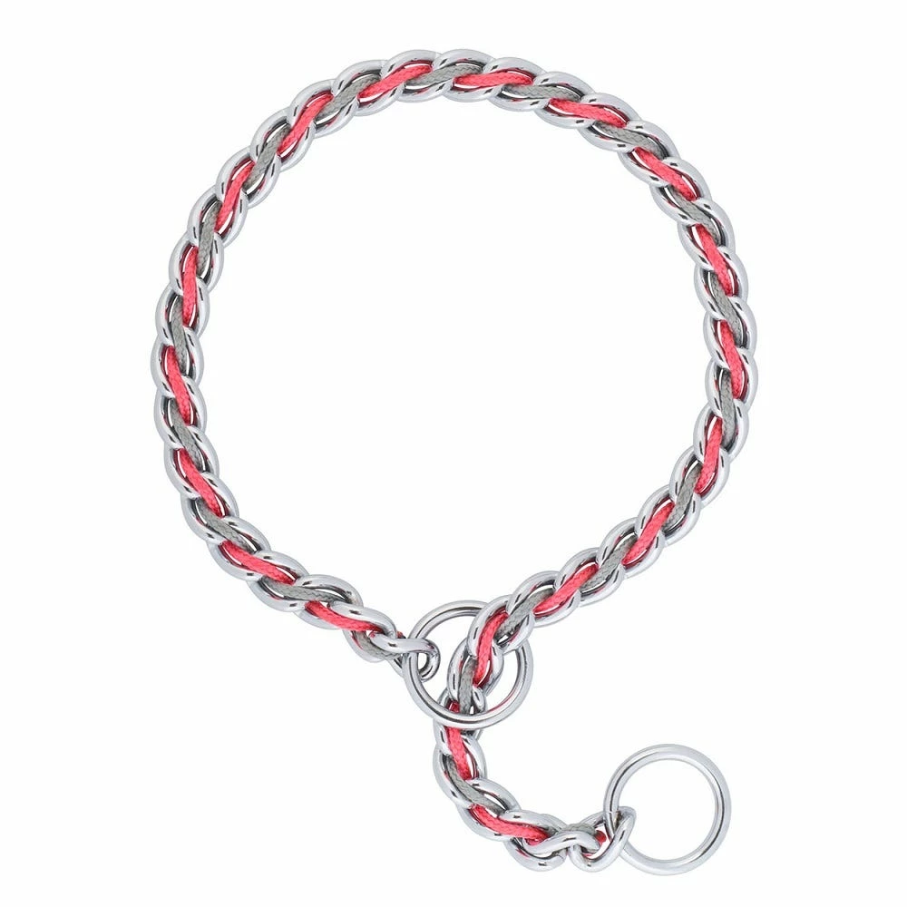 Terrain D.O.G. Laced Chain Slip Collar, Pink/Gray, 3.9 mm x 24" 07-4113-R4-24 - Dog Collars & Leashes 3 Terrain D.O.G. Laced Chain Slip Collar, Pink/Gray, 3.9 mm x 24" 07-4113-R4-24 - Dog Collars & Leashes