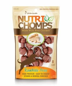 Nutri Chomps 2.5" Chicken Mini Knots, 8 Count Dog Chews - Dog Treats