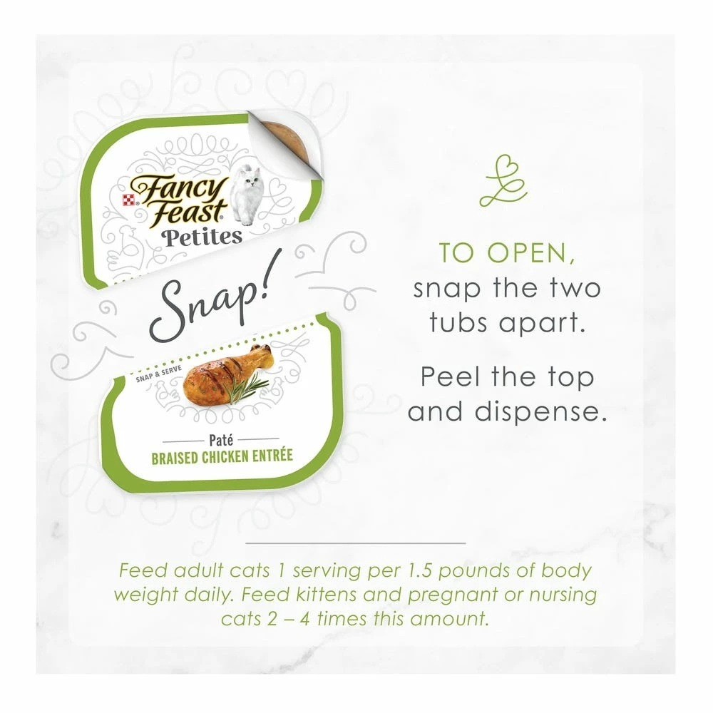 Purina Fancy Feast Gourmet Wet Cat Food Variety Pack, Petites Pate Collection, (24) 2.8 Tubs 10 Purina Fancy Feast Gourmet Wet Cat Food Variety Pack, Petites Pate Collection, (24) 2.8 Tubs - Image 8