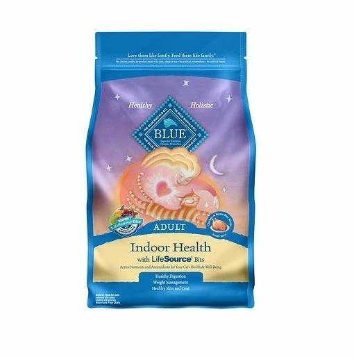 Blue Buffalo Indoor Health Chicken & Brown Rice Recipe Adult Dry Cat Food 7 lb. Bag 3 Blue Buffalo Indoor Health Chicken & Brown Rice Recipe Adult Dry Cat Food 7 lb. Bag