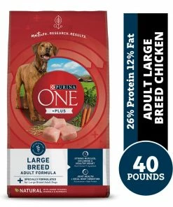 Purina ONE Large Breed Adult SmartBlend Formula Dry Dog Food, 40 lb. Bag
