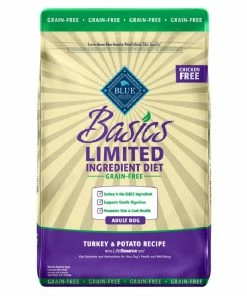 Blue Buffalo Basics Limited Ingredient Grain-Free Formula Turkey & Potato Recipe Adult Dry Dog Food, 24 lb. Bag