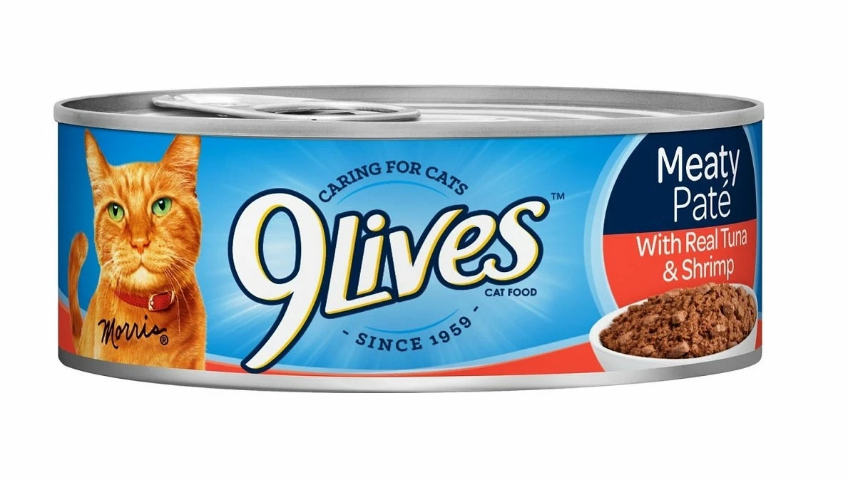 9 Lives 9Lives® Meaty Pate with Real Tuna & Shrimp Canned Cat Food, 5.5 oz. Can - Wet Cat Food 3 9 Lives 9Lives® Meaty Pate with Real Tuna & Shrimp Canned Cat Food, 5.5 oz. Can - Wet Cat Food