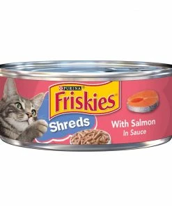 Purina Friskies Shreds with Salmon in Sauce Wet Cat Food, 5.5 oz. Can
