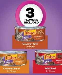 Purina Friskies Meaty Bits Adult Wet Cat Food Variety Pack, (24) - 5.5 oz. Cans -Pets & Wildlife Sales Store b1a615e7163f55ebb62f888353d9787c183e476e 00050000198115 03