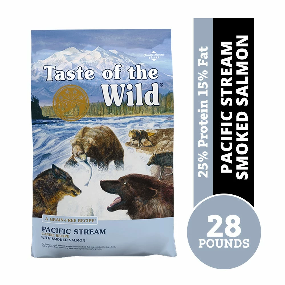 Taste of the Wild Grain Free Pacific Stream Canine Formula with Smoked Salmon, 28 lb. Bag - Dry Dog Food 3 Taste of the Wild Grain Free Pacific Stream Canine Formula with Smoked Salmon, 28 lb. Bag - Dry Dog Food