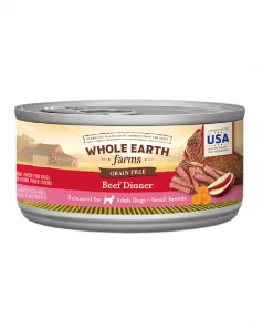 Whole Earth Farms Small Breed Recipe Beef Dinner, 3.5 oz. Can - Wet Dog Food