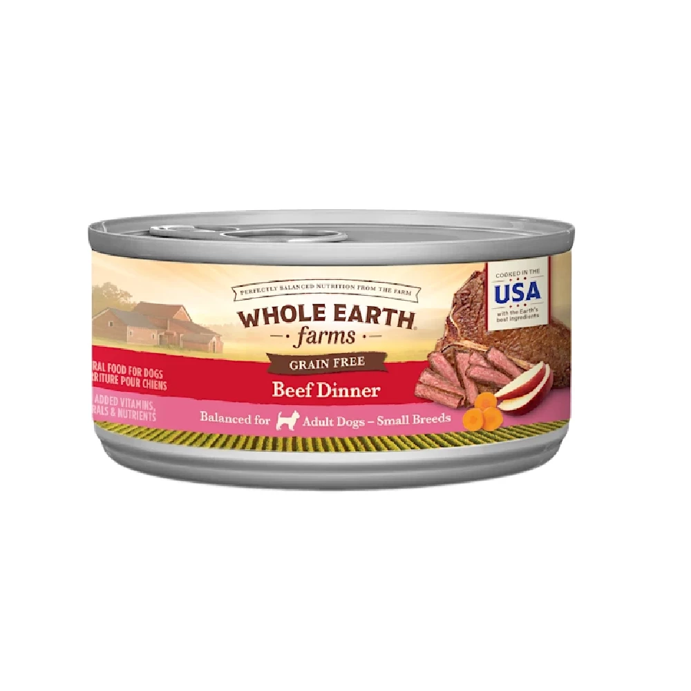 Whole Earth Farms Small Breed Recipe Beef Dinner, 3.5 oz. Can - Wet Dog Food 3 Whole Earth Farms Small Breed Recipe Beef Dinner, 3.5 oz. Can - Wet Dog Food