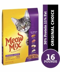 Meow Mix Original Cat Food, 16 lb. Bag - Dry Cat Food