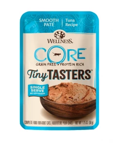Wellness CORE Tiny Tasters Wet Cat Food, Tuna, 1.75 oz. Pouch - Dog Treats