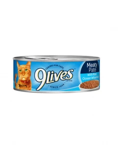 9 Lives 9Lives® Meaty Pate with Ocean Whitefish Dinner Canned Cat Food, 5.5 oz. Can - Wet Cat Food