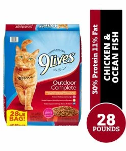 9Lives Outdoor Complete Chicken & Ocean Fish Dry Cat Food, 28 lb. Bag