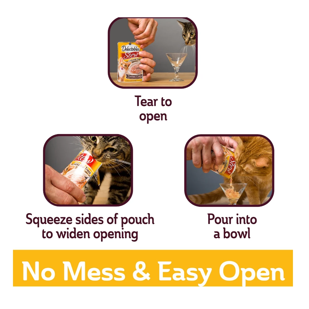 Hartz Delectables Stew Lickable Treat, Chicken & Tuna Flavor - 5 Pack - Wet Cat Food 5 Hartz Delectables Stew Lickable Treat, Chicken & Tuna Flavor - 5 Pack - Wet Cat Food - Image 3