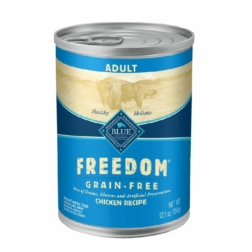 Blue Buffalo Freedom Adult Chicken Recipe Grain-Free Canned Dog Food 12.5 oz. - Wet Dog Food 3 Blue Buffalo Freedom Adult Chicken Recipe Grain-Free Canned Dog Food 12.5 oz. - Wet Dog Food
