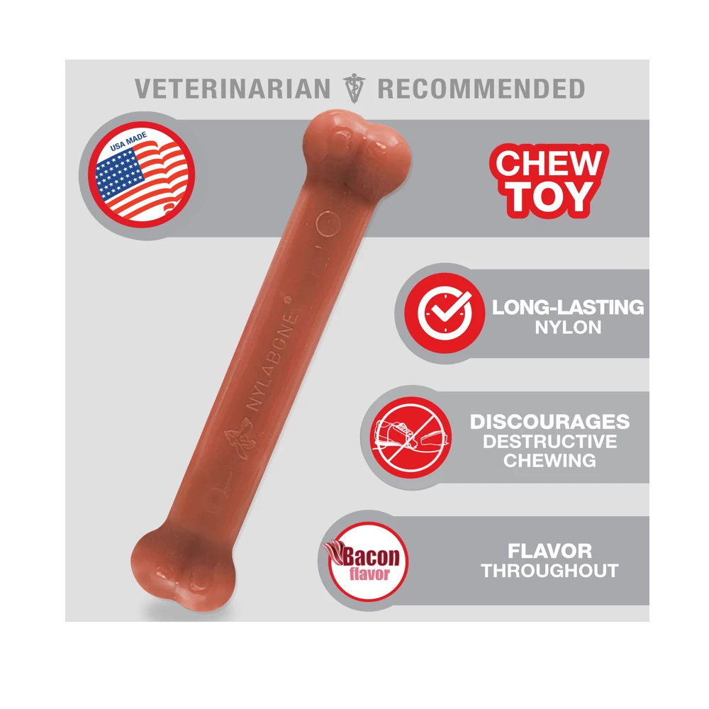 Nylabone Power Chew Flavored Durable Chew Toy for Dogs, Bacon, Large/Giant, 1 Count Bone - NB104P - Dog Toys 5 Nylabone Power Chew Flavored Durable Chew Toy for Dogs, Bacon, Large/Giant, 1 Count Bone - NB104P - Dog Toys - Image 3