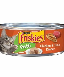 Purina Friskies Pate Chicken & Tuna Dinner Wet Cat Food, 5.5 oz. Can