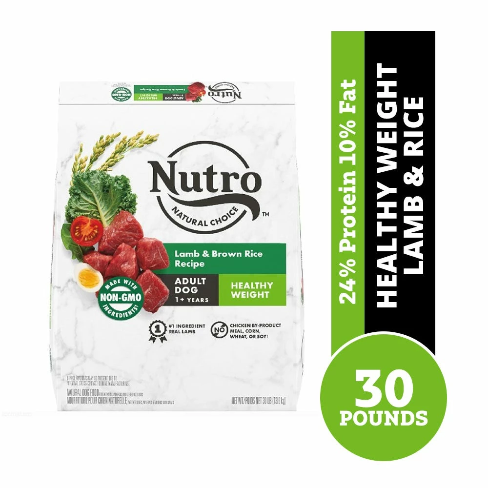 Nutro Natural Choice Healthy Weight Lamb & Brown Rice Recipe Adult Dry Dog Food, 30 lb. Bag 3 Nutro Natural Choice Healthy Weight Lamb & Brown Rice Recipe Adult Dry Dog Food, 30 lb. Bag